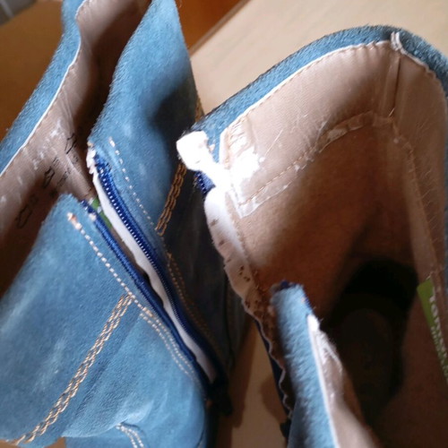 Tamaris boots used, blue, size 37