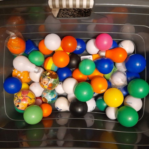 Anti-stress balls new, pack of 95, foam material