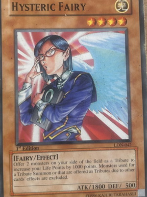 Hysteric Fairy Yu-Gi-Oh! card, Labyrinth of Nightmare series, 1st edition
