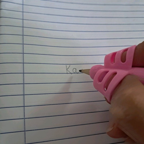 Writing learning grip new, pink silicone