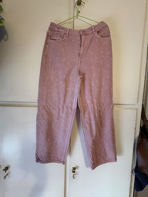 Pink Woman high-waist jeans like new, pink, size XL