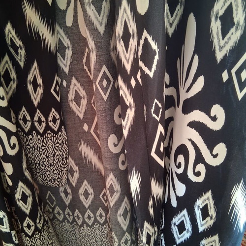 Desiree set with palazzo pants and long tunic like new, black and white