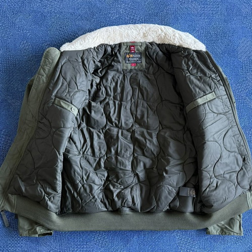 Alpha Industries DA-3 Bomber Jacket new, men's winter green polyester M/L/XL