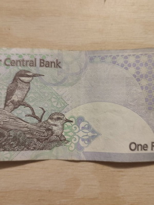 Qatar Riyal banknote used, Qatar Central Bank collectible