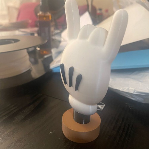 Original Mickey Mouse hand ring holder 3D printed new