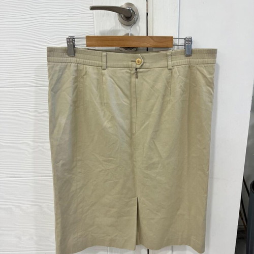 Vintage 90s Bogner Pencil Skirt Size US14 Beige Made In Germany used