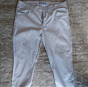 Aνδρικό λευκό παντελόνι 4XL/54