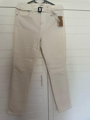 Ralph Lauren Jean white pants with belt size S 36 8 new