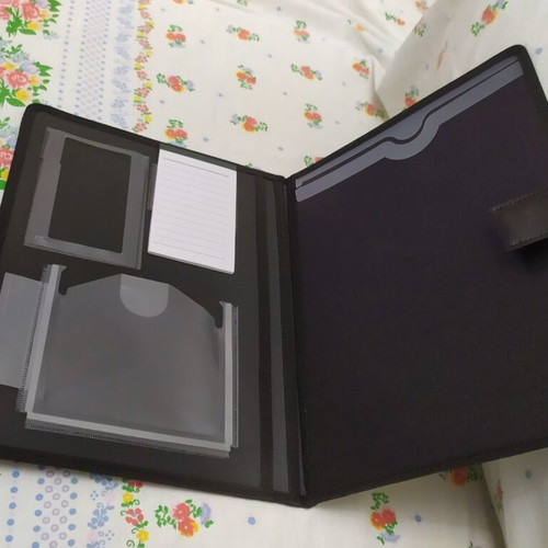 Black plastic folder, like new