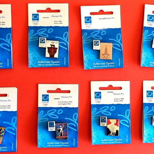 Olympic pins Athens 2004 new, set of 16 pieces