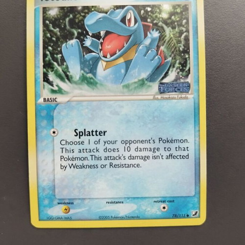 Pokemon TCG Totodile 78/115 Unseen Forces σφραγισμένο holo μεταχειρισμένο