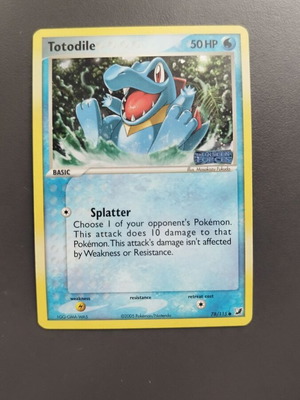 Pokemon TCG Totodile 78/115 Unseen Forces σφραγισμένο holo μεταχειρισμένο