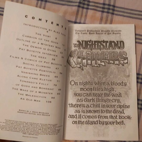 The Nightstand Chillers comic new, horror, 2003 edition