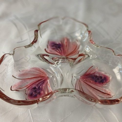 Crystal nut dish vintage from Germany, new condition