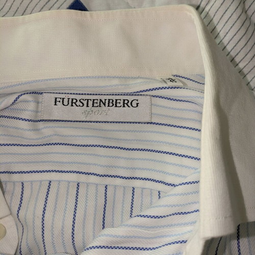 Men's professional dress shirt like new, white and blue, sizes XL and XXL