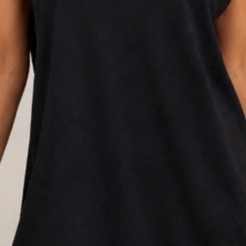 Dress with shoulder pads like new, black, cotton, size S