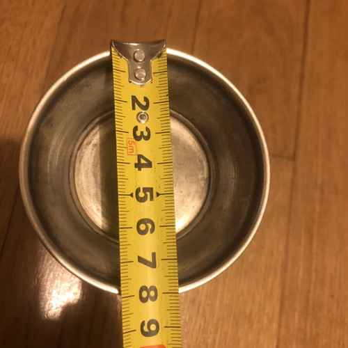 Vintage metal Podstakannik glass holder, silver color