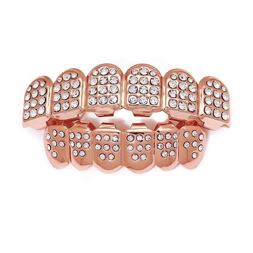 Grillz Rose Bling Bling new hip-hop set