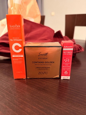 Complete Eye Care Bundle ολοκαίνουργιο με βιταμίνη C, ρετινόλη και χρυσή μάσκα ματιών