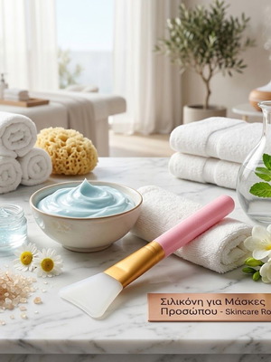 Silicone brush for face masks, skincare routine