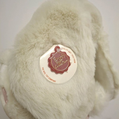 Large Bunny Rabbit Vintage Plush Toy set of 2 new with tags by KEEL