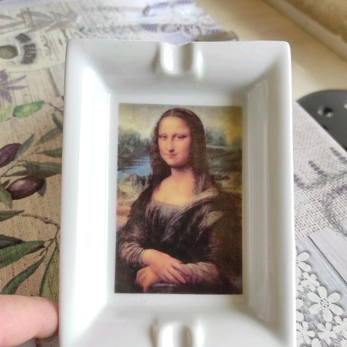 Mona Lisa collector's edition porcelain ashtray 14x10cm Arterire Paris limited like new