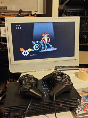 PlayStation 2 Fat 50004 κονσόλα με 2 χειριστήρια, κάρτα μνήμης, παιχνίδια