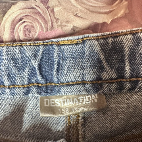 Denim shorts for girl 13 years old size 158cm like new, blue