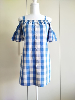 Zara checked dress new with integrated belt for girls 13-14 years