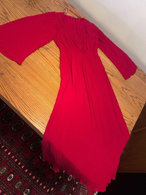 Zara long dress used, bright red, size S