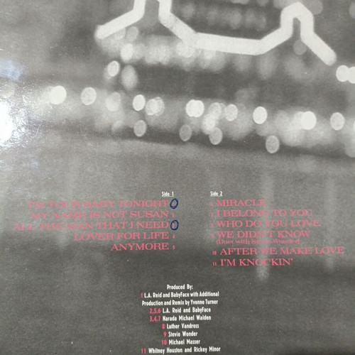Whitney Houston I'm Your Baby Tonight vinyl record