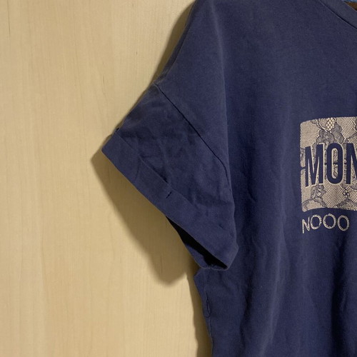 Celestino cotton blouse with denim detail like new, blue