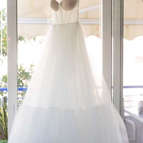 Millanova Mei wedding dress A-line with veil, like new, white