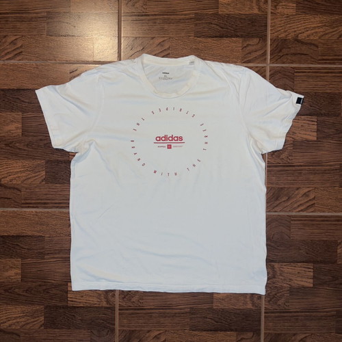 Adidas Originals T-Shirt white with red logo and Japanese details XL like new