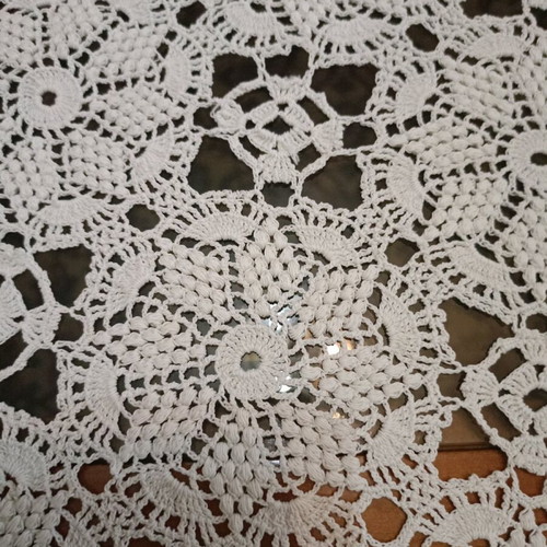 Handmade crochet table runner like new