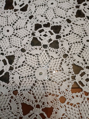 Handmade crochet table runner like new