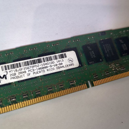 Micron 2GB 1.5V PC3-10600R DDR3 Registered ECC used for server