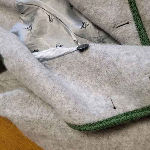 Vintage Giesswein coat used, gray, wool, size S