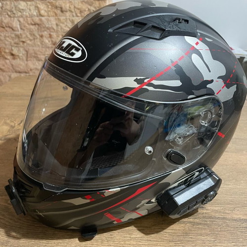 HJC helmet used with two visors and intercom size M