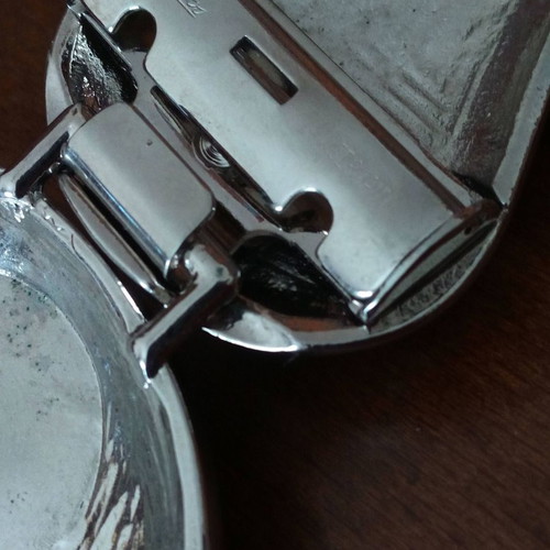 Gutos solid silver belt buckle used with crystals vintage