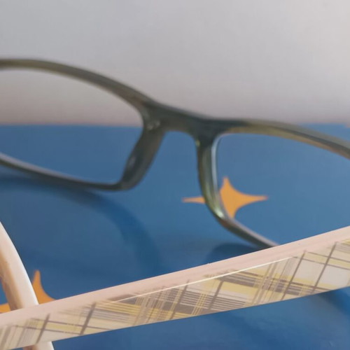 D&P Eyeglass Frame like new, green and beige