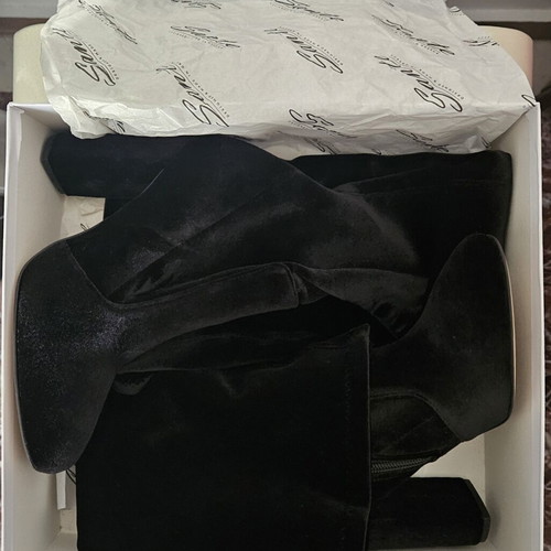 Sante black velvet boots size 37 like new, over the knee
