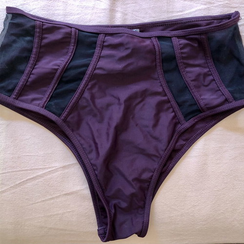 Sogno d’Oro purple bikini with black mesh, size 48