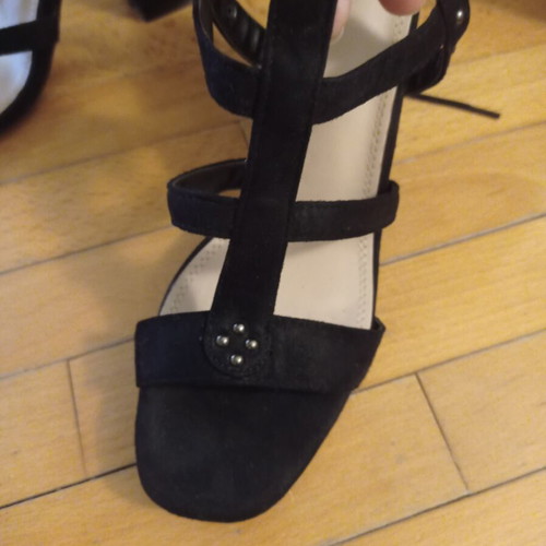 Migato high black suede sandals used, lace-up, size 40