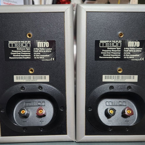Mission M70 speakers used, 75 watt, 8 ohm