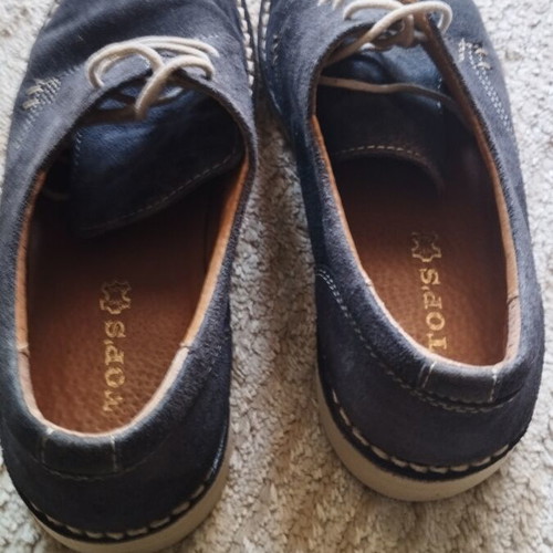 Top's suede blue shoes size 40 like new, genuine leather