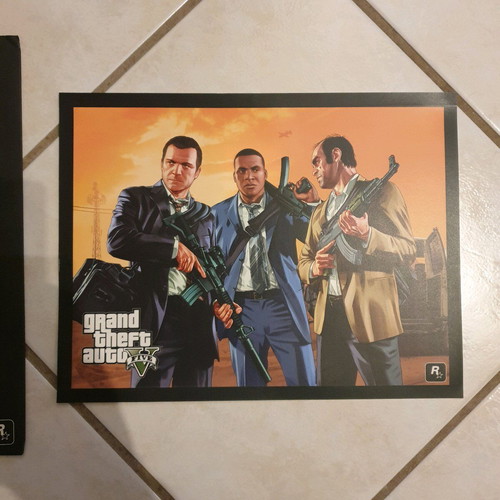 Mini poster Grand Theft Auto 5 like new, hard paper