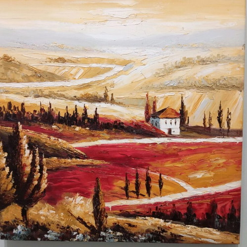 Oil painting Province of Tuscany like new