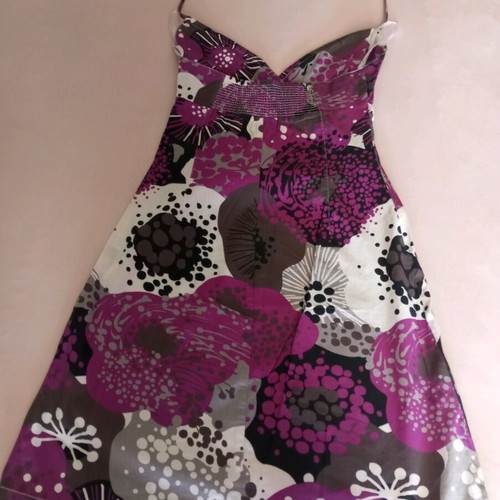 H&M midi backless dress like new with neck tie