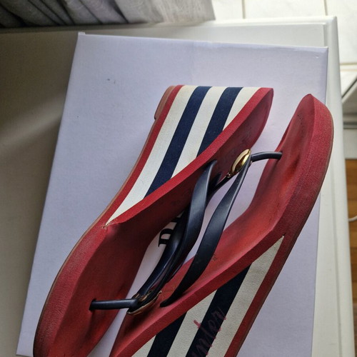 Hunter platform sandals size 41 used, blue and red